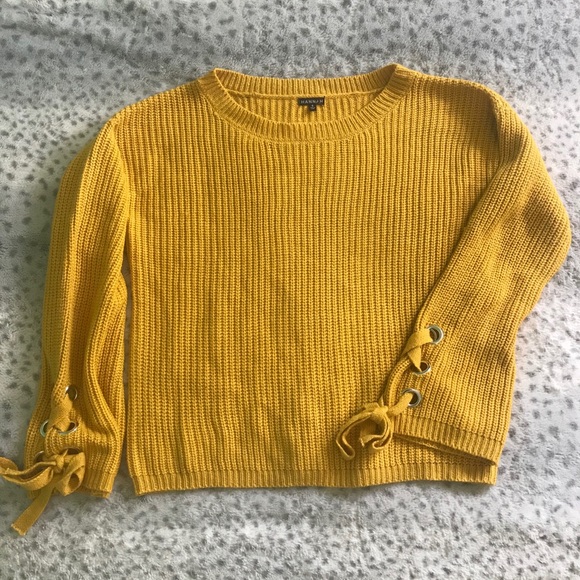 Grommet Lace Sleeve Sweater - Picture 2 of 5